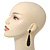 Luxury Black Crystal Teardrop Earrings In Gold Plating - 7.5cm Length - view 8