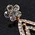 Bridal Swarovski Crystal Open Cut Teardrop Earrings In Gold Plating - 6cm Length - view 3
