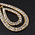 Bridal Swarovski Crystal Open Cut Teardrop Earrings In Gold Plating - 6cm Length - view 5