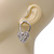 Romantic Crystal 'Heart' Drop Earrings In Silver Plating - 3.5cm Length - view 6