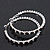 Black/Clear Crystal Hoop Earrings In Rhodium Plating - 5.5cm Diameter - view 5
