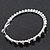 Black/Clear Crystal Hoop Earrings In Rhodium Plating - 5.5cm Diameter - view 7