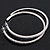 Large Clear Crystal Hoop Earrings In Rhodium Plating - 7.5cm Diameter - view 5