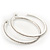 Large Clear Crystal Hoop Earrings In Rhodium Plating - 7.5cm Diameter - view 8