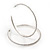 Large Clear Crystal Hoop Earrings In Rhodium Plating - 7.5cm Diameter - view 10