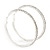 Austrian Crystal Hoop Earrings In Rhodium Plating - 6cm D - view 4