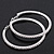 Austrian Crystal Hoop Earrings In Rhodium Plating - 6cm D - view 2