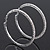 Austrian Crystal Hoop Earrings In Rhodium Plating - 6cm D