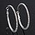 Medium Crystal Hoop Earrings In Rhodium Plated Metal - 4.5cm Diameter - view 9