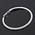 Large Austrian Clear Crystal Hoop Earrings In Rhodium Plating - 6cm Diameter - view 6