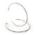 Classic Ice Clear Austiran Crystal Hoop Earrings In Rhodium Plating - 5.5cm D - view 6