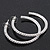 Classic Ice Clear Austiran Crystal Hoop Earrings In Rhodium Plating - 5.5cm D - view 3