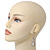 Gold Plated Clear CZ Teardrop Earrings - 6.5cm Length - view 7