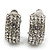 C-Shape Crystal Clip-on Earrings In Rhodium Plating - 2cm Length - view 8