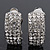 C-Shape Crystal Clip-on Earrings In Rhodium Plating - 2cm Length - view 4