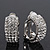C-Shape Crystal Clip-on Earrings In Rhodium Plating - 2cm Length - view 5