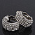 C-Shape Crystal Clip-on Earrings In Rhodium Plating - 2cm Length - view 6