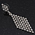 Clear Crystal Diamond Shape Drop Earrings In Rhodium Plating - 6.5cm Length - view 3