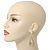 Bridal Diamante Open-Cut Teardrop Earrings In Gold Plating - 6.5cm Length - view 2