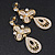 Stunning Crystal Filigree Drop Earring In Gold Plating - 6.5cm Length - view 2