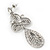 Stunning Crystal Filigree Drop Earring In Silver Plating - 6.5cm Length - view 10
