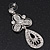Stunning Crystal Filigree Drop Earring In Silver Plating - 6.5cm Length - view 11