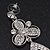 Stunning Crystal Filigree Drop Earring In Silver Plating - 6.5cm Length - view 3