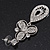 Stunning Crystal Filigree Drop Earring In Silver Plating - 6.5cm Length - view 7