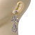 Stunning Crystal Filigree Drop Earring In Silver Plating - 6.5cm Length - view 6