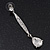 Silver Plated CZ Linear Drop Earrings - 6.5cm Length - view 8