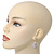Bridal Clear Diamante Teardrop Earrings In Rhodium Plating - 4cm Length - view 6
