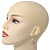 Bridal Clear Diamante Teardrop Earrings In Gold Plating - 4cm Length - view 7