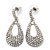 Bridal Crystal Teardrop Earrings In Rhodium Plating - 4cm Length - view 4