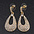 Bridal Crystal Teardrop Earrings In Gold Plating - 4cm Length - view 6