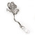 Delicate Clear Crystal Butterfly Drop Earrings - 5.5cm Length - view 7