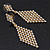 Clear Crystal Diamond Shape Drop Earrings In Gold Plating - 6.5cm Length - view 7