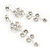 Clear Crystal Silvertone Flower Drop Earrings - 7.5cm Length - view 9