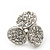 Silver Plated Crystal 'Trinity Circles' Stud Earrings - 1.5cm - view 6