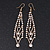 Gold Plated Diamante Chandelier Earrings - 9cm Length - view 6