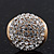 Gold Plated Crystal Dome Stud Earrings - 1.8cm Diameter - view 2