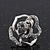 Silver Plated Crystal 'Bella Rosa' Rose Stud Earrings - 1.5cm - view 2