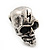 Small Burn Silver 'Skull With Lighting' Stud Earrings - 14mm Length - view 3