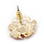 Hot Red Enamel Diamante 'Daisy' Stud Earrings In Gold Plating - 2cm Diameter - view 3