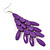 'Through The Grape Vine' Chandelier Drop Earrings (Purple) - 11cm Length - view 3