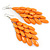 'Through The Grape Vine' Chandelier Drop Earrings (Orange) - 11cm Length