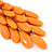 'Through The Grape Vine' Chandelier Drop Earrings (Orange) - 11cm Length - view 3