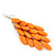 'Through The Grape Vine' Chandelier Drop Earrings (Orange) - 11cm Length - view 4
