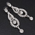 Rhodium Plated Crystal 'Let Me Count the Ways' Chandelier Earrings - 8.5cm Lenth - view 5