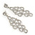 Rhodium Plated Clear Crystal 'Lacey' Chandelier Earrings - 8mm Length - view 7