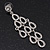 Rhodium Plated Clear Crystal 'Lacey' Chandelier Earrings - 8mm Length - view 9